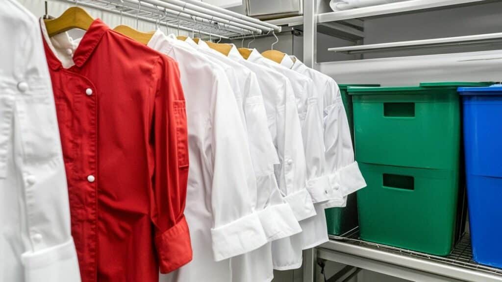 Séparation du linge professionnel et des vêtements personnels efficace